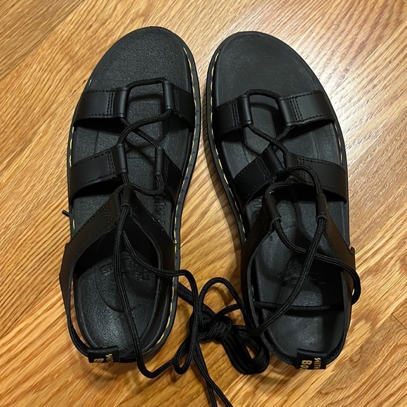 New Dr Martens Nartilla Leather Gladiator Sandals Black size 9 - Picture 12 of 16